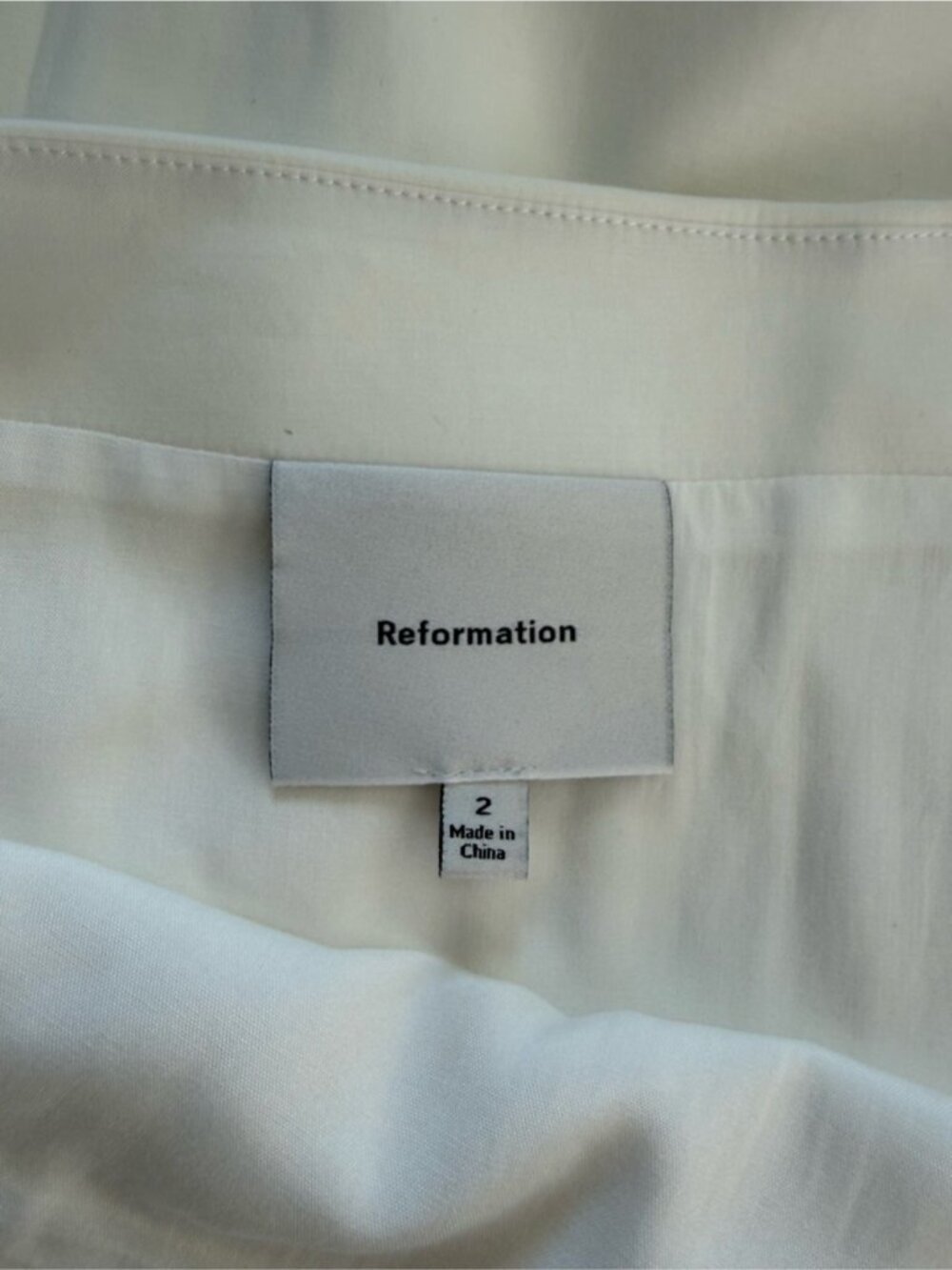 NEW Reformation Jordan Two Piece Short Sleeve Skirt Set Cotton White | US 2 UK 6 - Picture 15 of 16